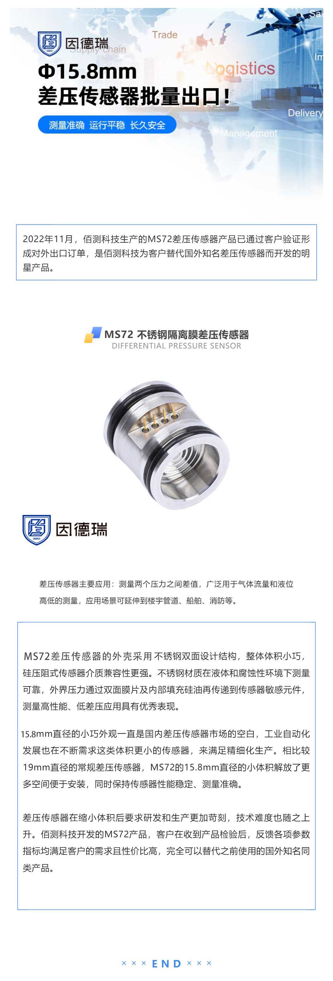 Φ15_8mm差壓傳感器產(chǎn)品已通過客戶驗證形成批量出口訂單_壹伴長圖1.jpg